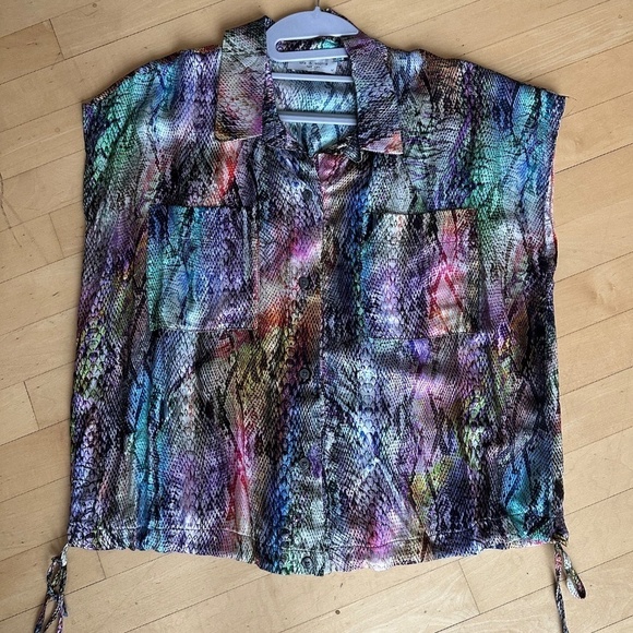 Lola & Sophie colorful Python shirt, M, CB2259 - Picture 6 of 8